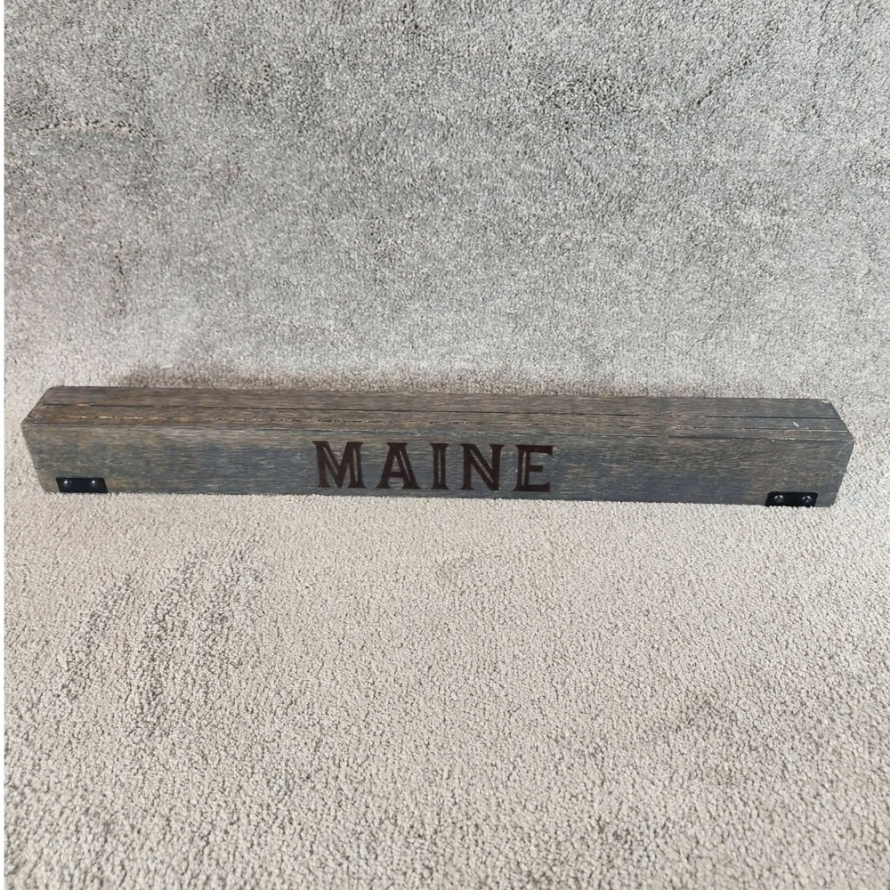 Thirty-One Wall Gallery Maine‎ Wood Ledge Gray Rustic Farmhouse Home Decor 22in